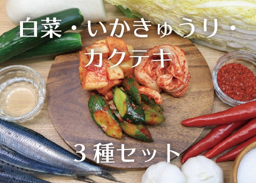 白菜・いかきゅうり・カクテキ3種セット